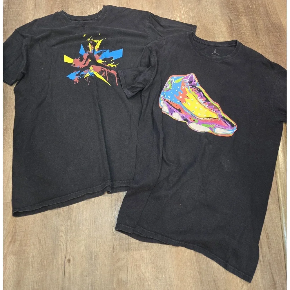 Nike Air Jordan Black‎ Tshirts Graphic Men's Sz XLarge